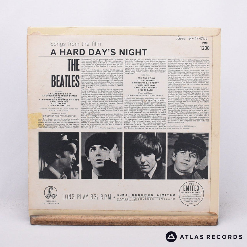 The Beatles - A Hard Day's Night - Mono -3N -3N LP Vinyl Record - VG/EX