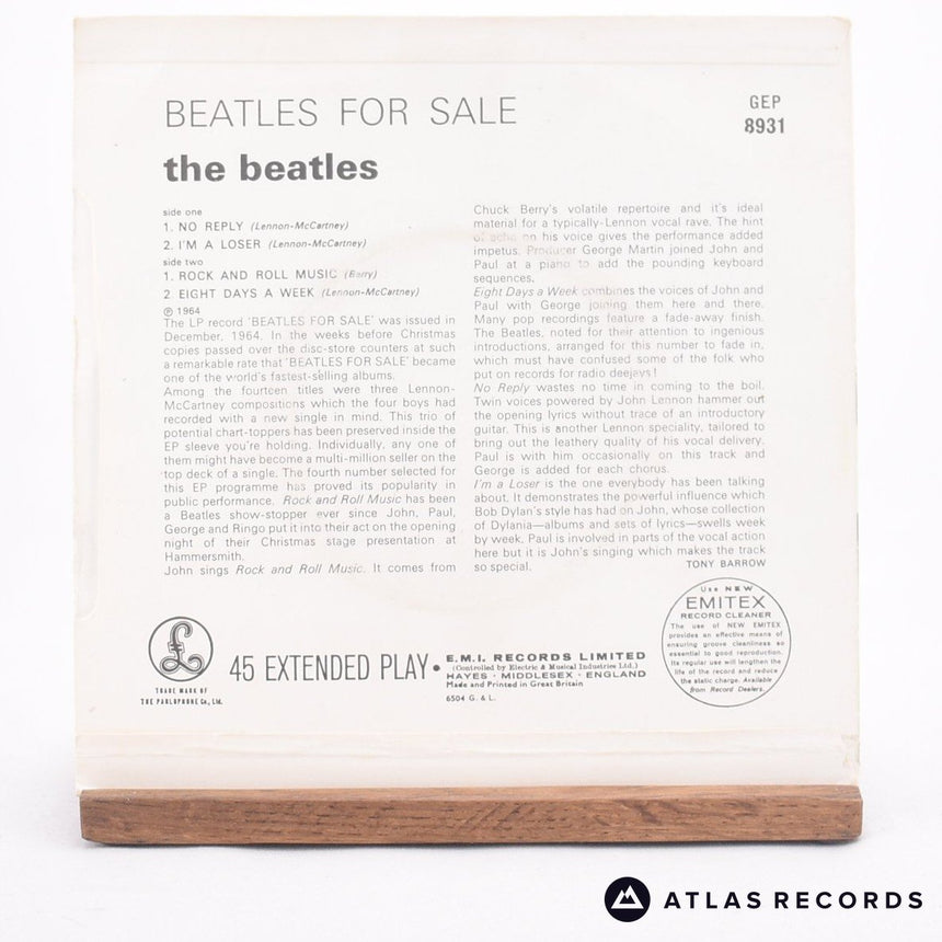 The Beatles - Beatles For Sale - Mono Reissue 7" EP Vinyl Record - VG+/EX