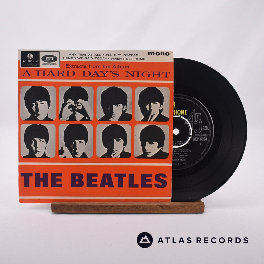The Beatles Extracts From The Album A Hard Day's Night 7" Vinyl Record - Front Cover & Record