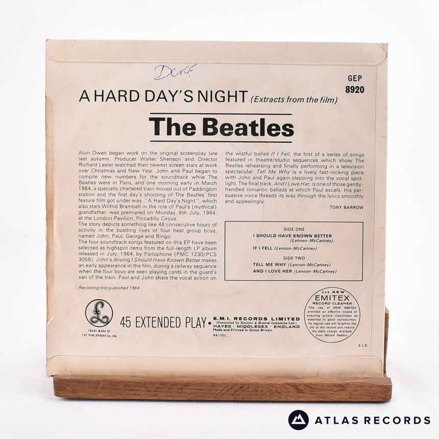The Beatles - Extracts From The Film A Hard Day's Night - 7" EP Vinyl Record - VG+/VG+