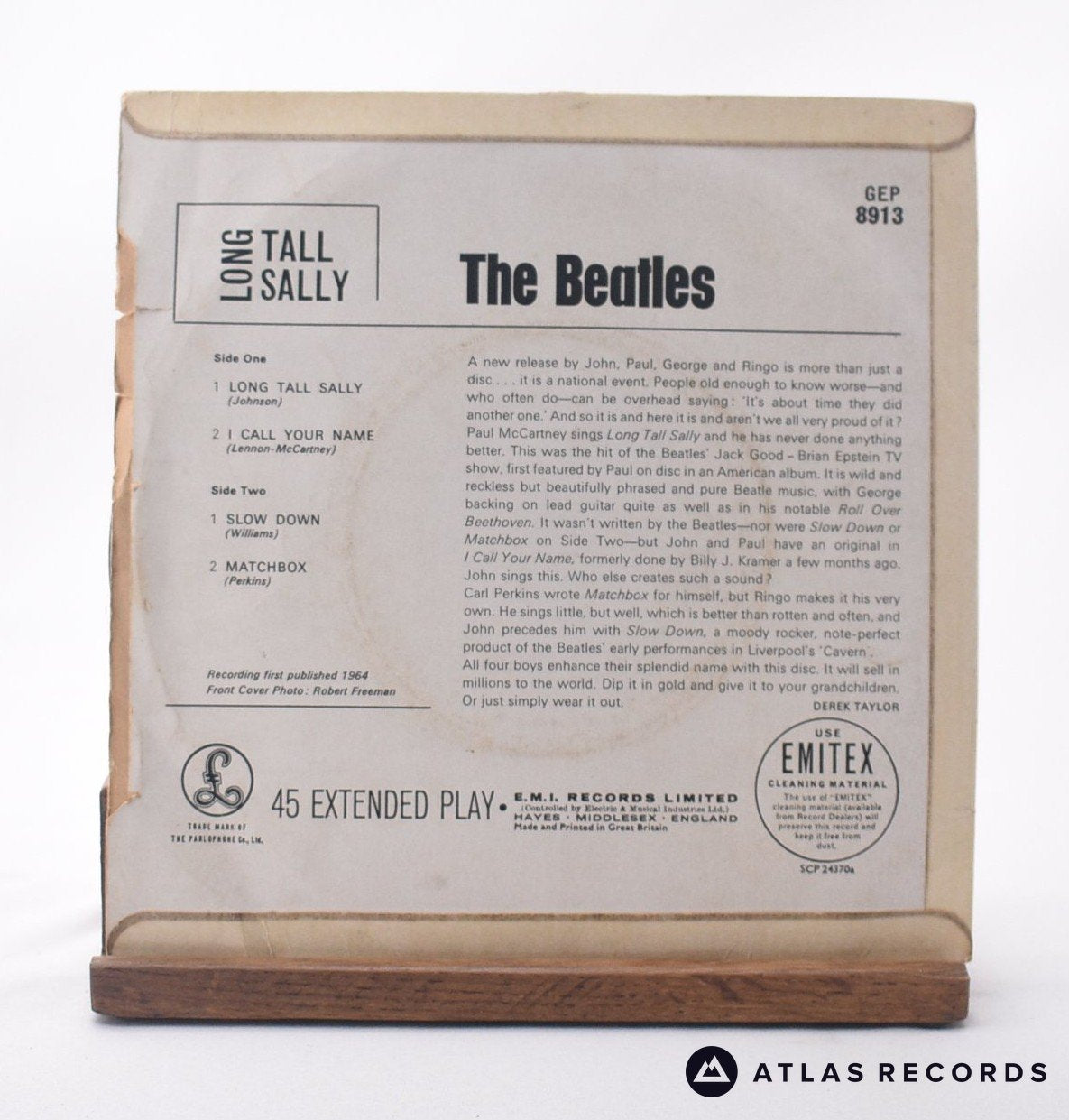 The Beatles Long Tall Sally 7 Vinyl Record VG+/VG ‐ Atlas Records