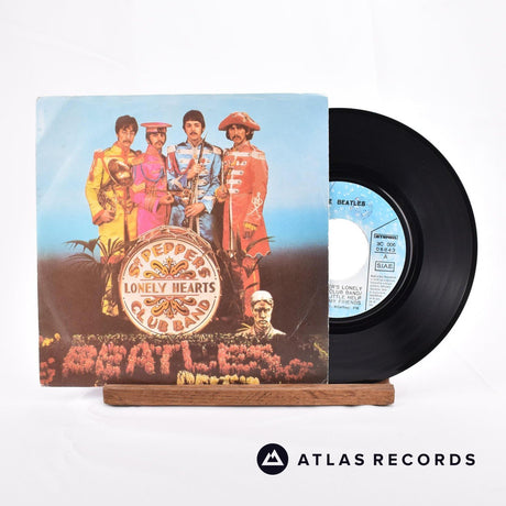 The Beatles Sgt. Pepper's Lonely Hearts Club Band 7" Vinyl Record - Front Cover & Record
