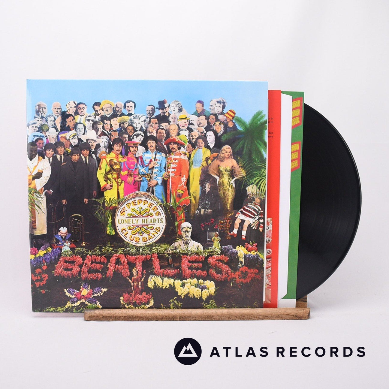 The Beatles Sgt. Pepper's Lonely Hearts Club Band LP Vinyl Record - Front Cover & Record