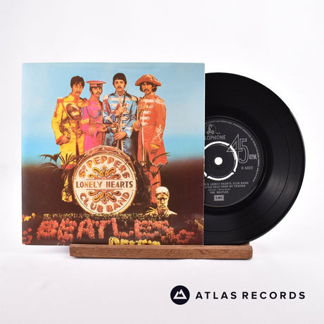 The Beatles Sgt. Pepper's Lonely Hearts Club Band 7" Vinyl Record - Front Cover & Record