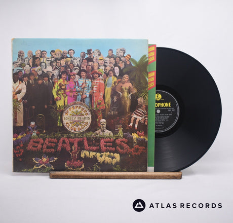 The Beatles Sgt. Pepper's Lonely Hearts Club Band LP Vinyl Record - Front Cover & Record