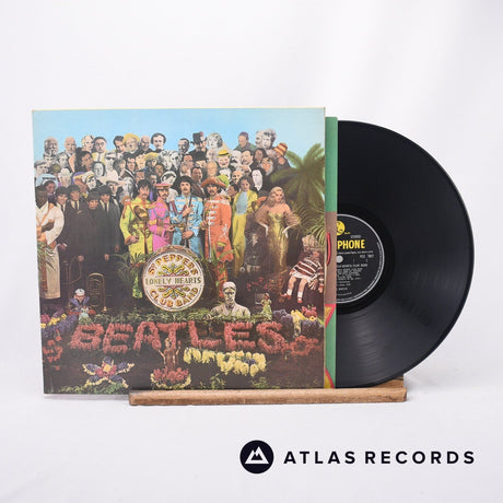 The Beatles Sgt. Pepper's Lonely Hearts Club Band LP Vinyl Record - Front Cover & Record