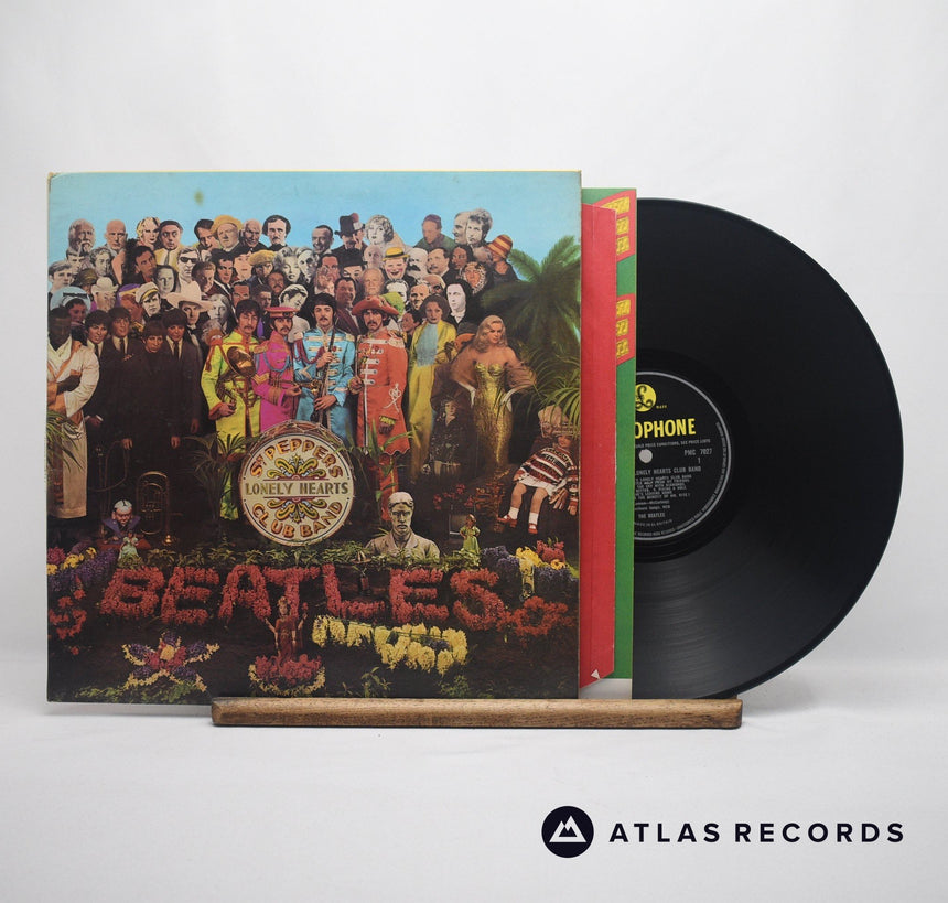 The Beatles Sgt. Pepper's Lonely Hearts Club Band LP Vinyl Record - Front Cover & Record