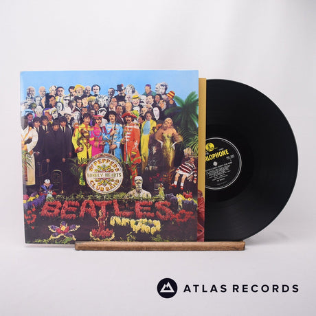 The Beatles Sgt. Pepper's Lonely Hearts Club Band LP Vinyl Record - Front Cover & Record