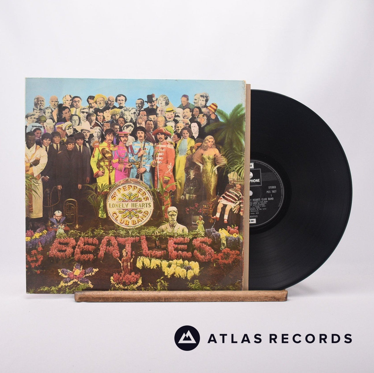 The Beatles Sgt. Pepper's Lonely Hearts Club Band LP Vinyl Record - Front Cover & Record