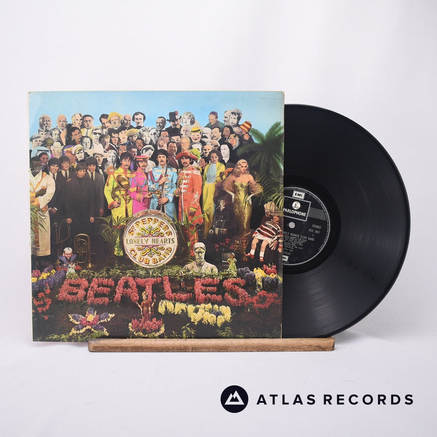 The Beatles Sgt. Pepper's Lonely Hearts Club Band LP Vinyl Record - Front Cover & Record