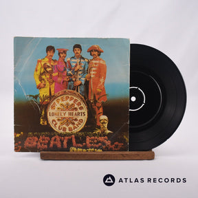 The Beatles Sgt. Pepper's Lonely Hearts Club Band 7" Vinyl Record - Front Cover & Record