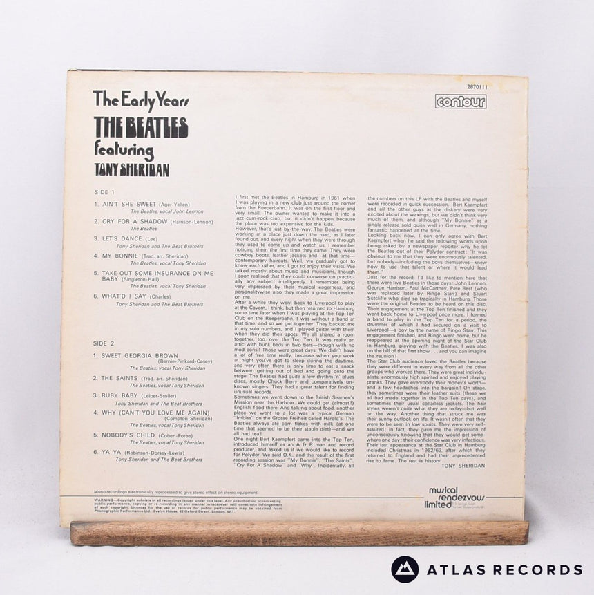 The Beatles - The Early Years - Reissue LP Vinyl Record - VG+/VG