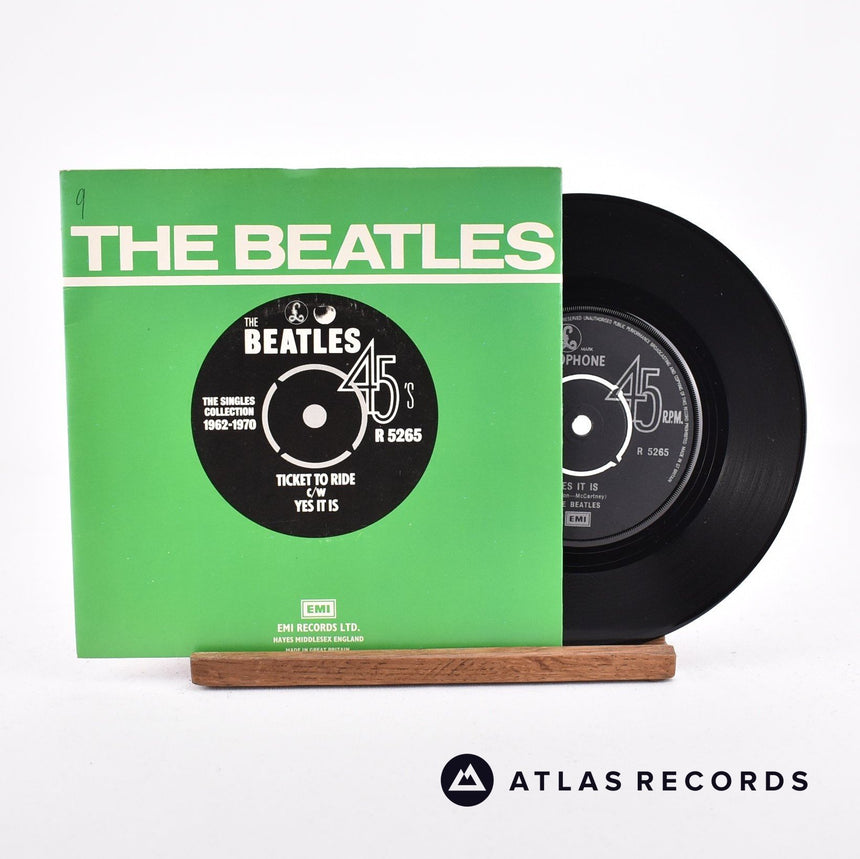The Beatles Ticket To Ride 7" Vinyl Record - Front Cover & Record