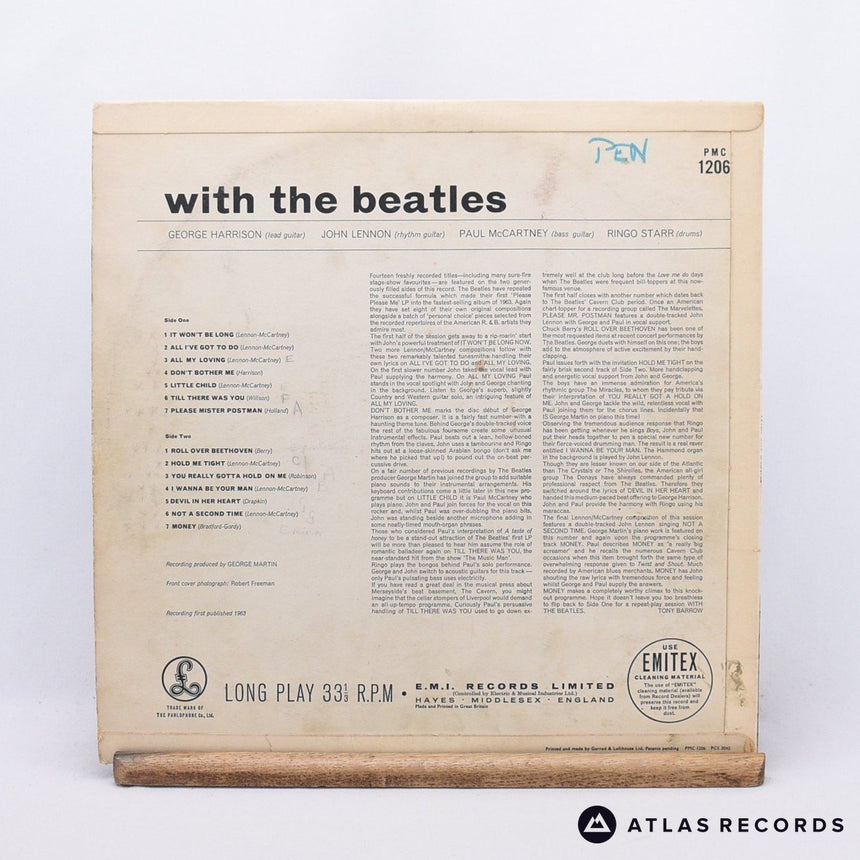 The Beatles - With The Beatles - Mono -4N -4N LP Vinyl Record - VG+/VG+