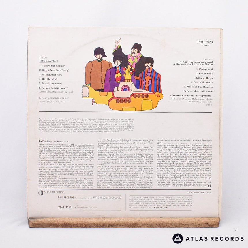 The Beatles - Yellow Submarine - Fourth Uk Press -4 -1 LP Vinyl Record - VG+/EX