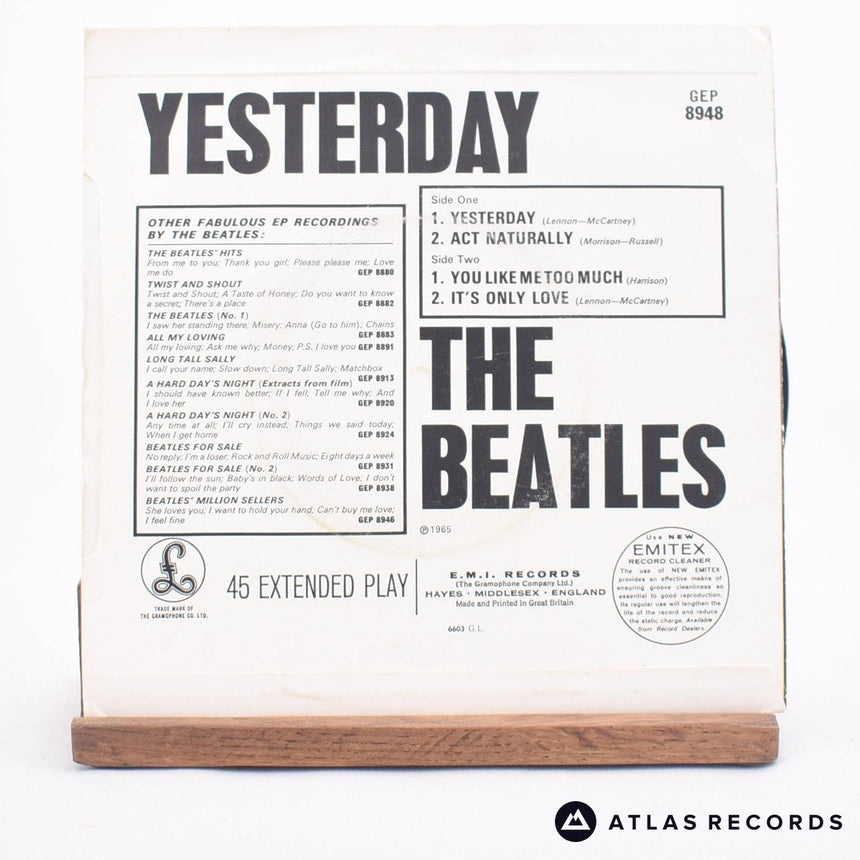 The Beatles - Yesterday - Reissue 7" EP Vinyl Record - VG+/EX