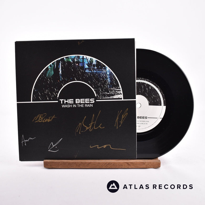 The Bees Wash In The Rain 7" Vinyl Record - Front Cover & Record