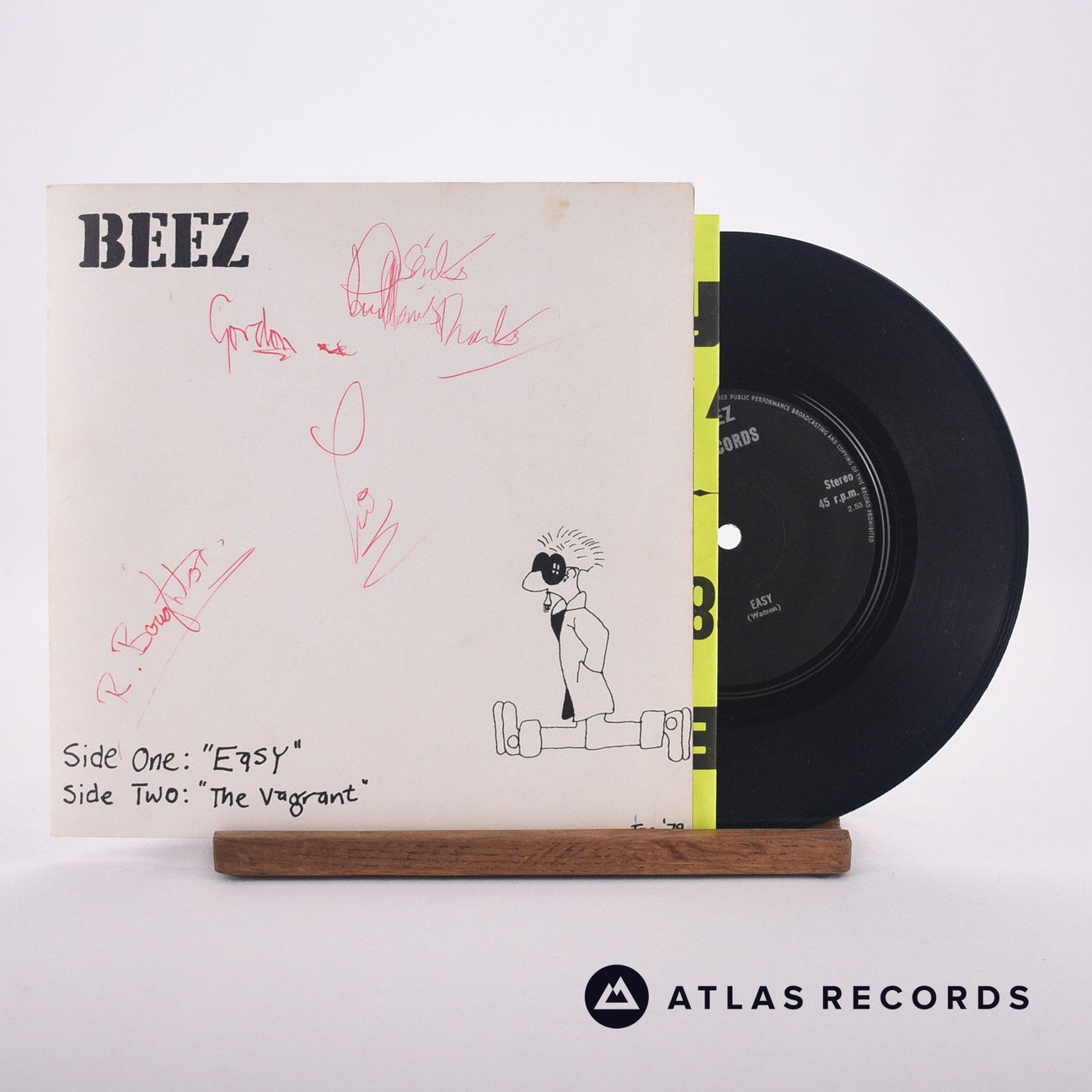 The Beez Easy 7" Vinyl Record - Front Cover & Record
