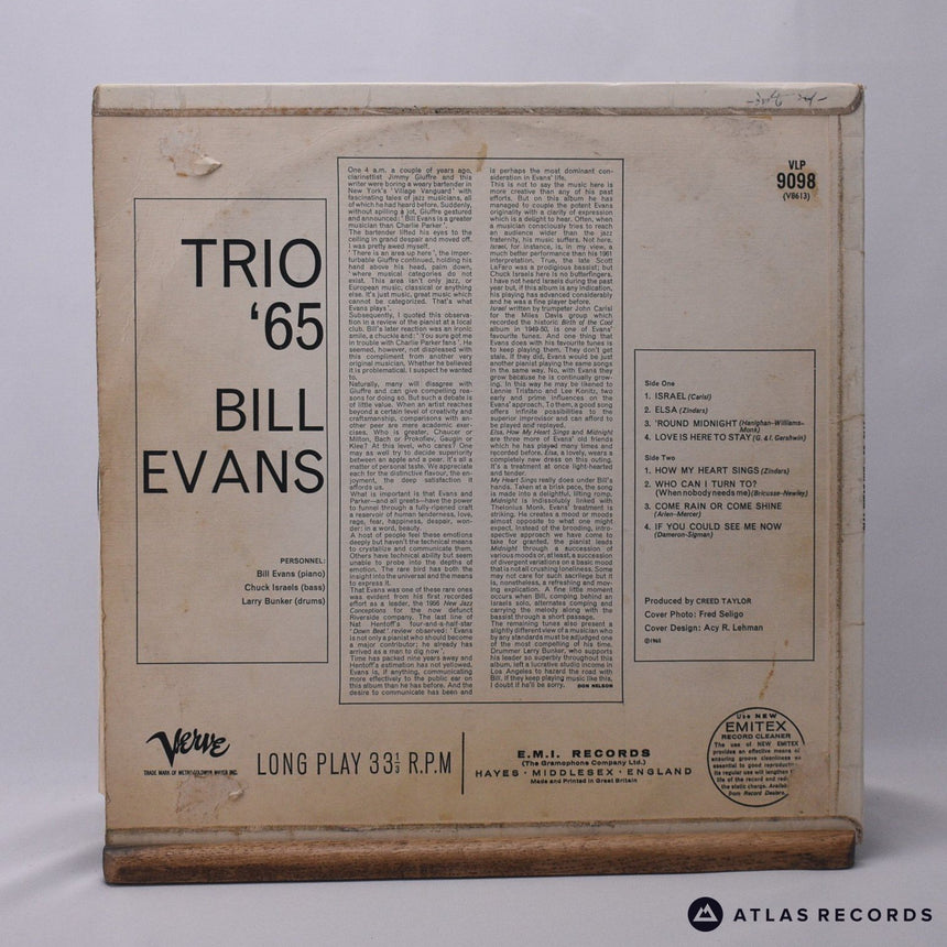 The Bill Evans Trio - Trio '65 - A-1 B-1 LP Vinyl Record - VG/VG+