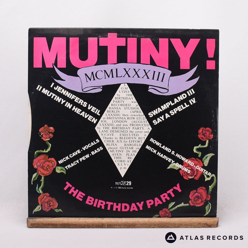 The Birthday Party - Mutiny! - Lyric Sheet A1 B1 12" Vinyl Record - VG+/VG+