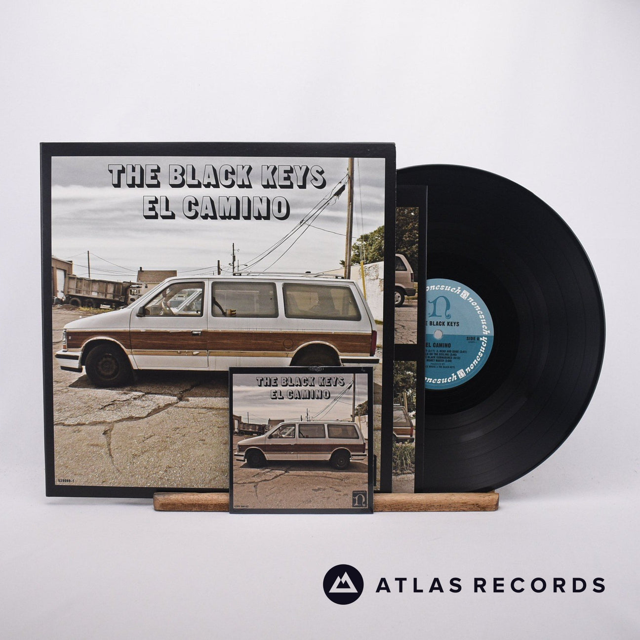 The Black Keys El Camino LP + CD Vinyl Record - Front Cover & Record