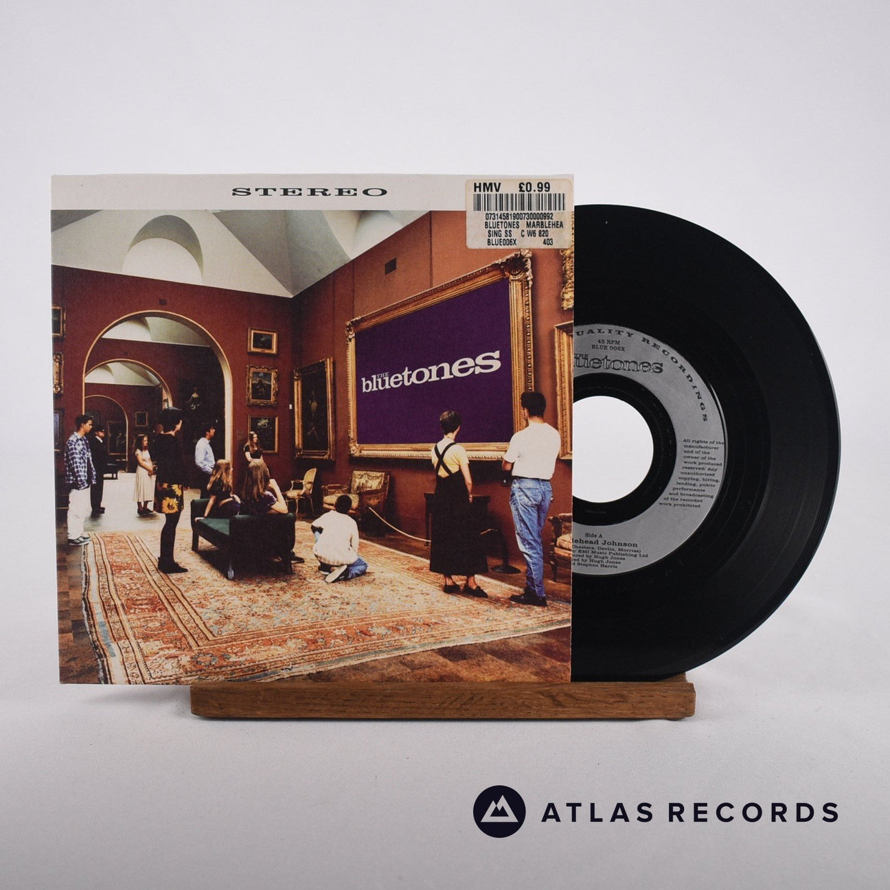 The Bluetones Marblehead Johnson 7" Vinyl Record - Front Cover & Record