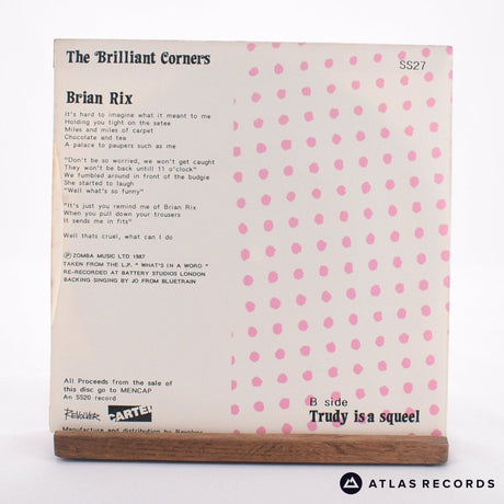 The Brilliant Corners - Brian Rix - 7" Vinyl Record - EX/VG+