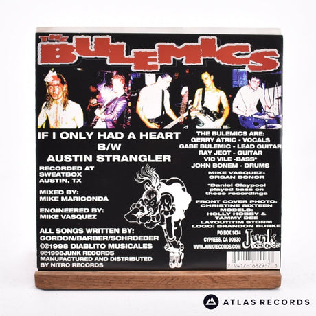 The Bulemics - Can't Keep It Down - Red Insert Us 7" Vinyl Record - EX/EX