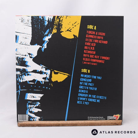 The Business - No Mercy For You - Blue Lyric Sheet LP Vinyl Record - NM/NM