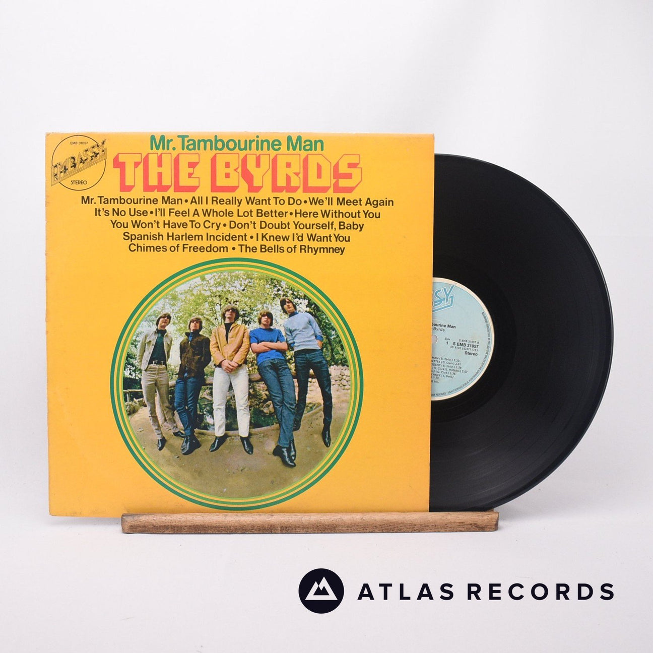 The Byrds Mr. Tambourine Man LP Vinyl Record - Front Cover & Record