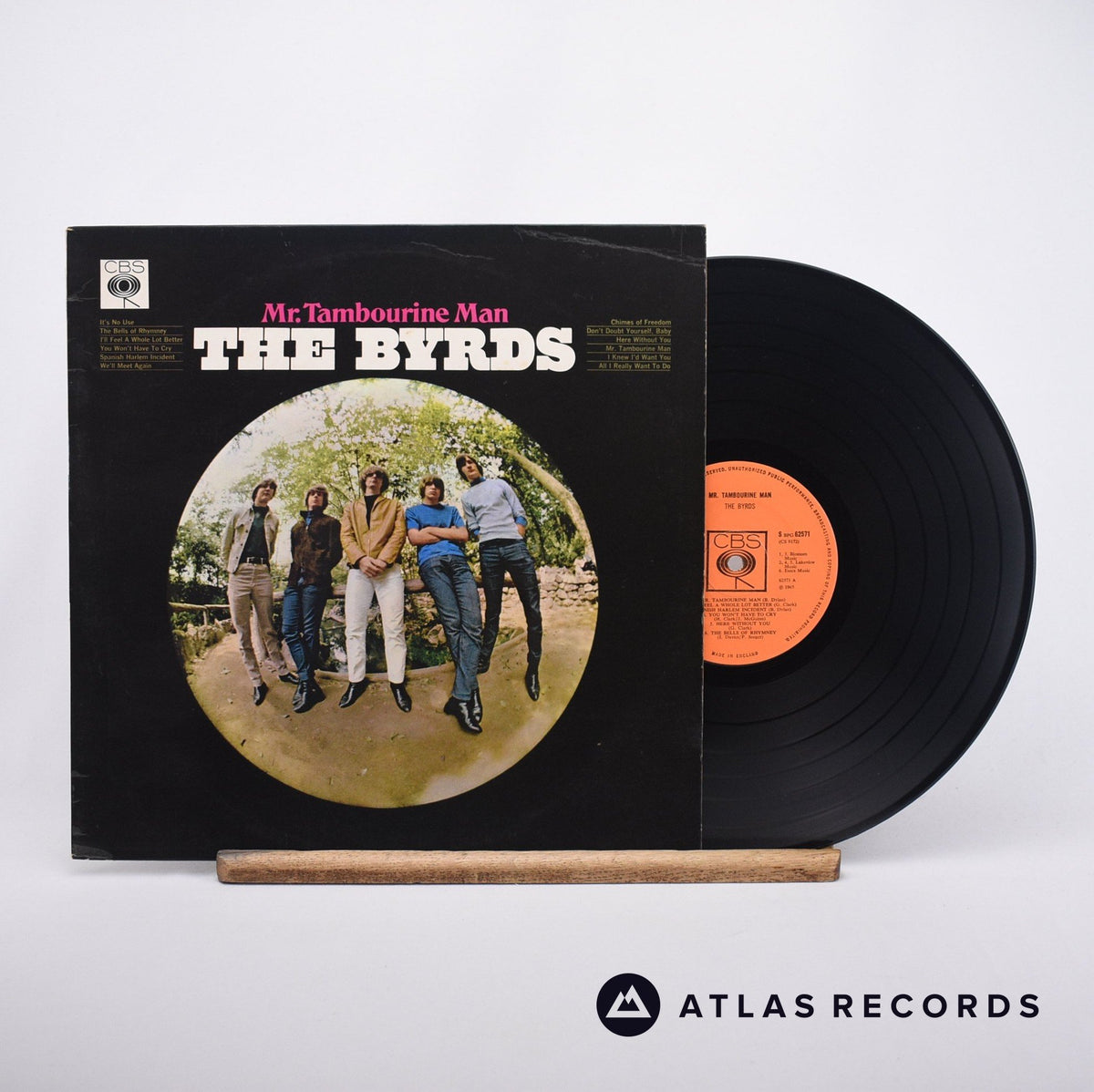 The Byrds Mr. Tambourine Man LP Vinyl Record - Front Cover & Record