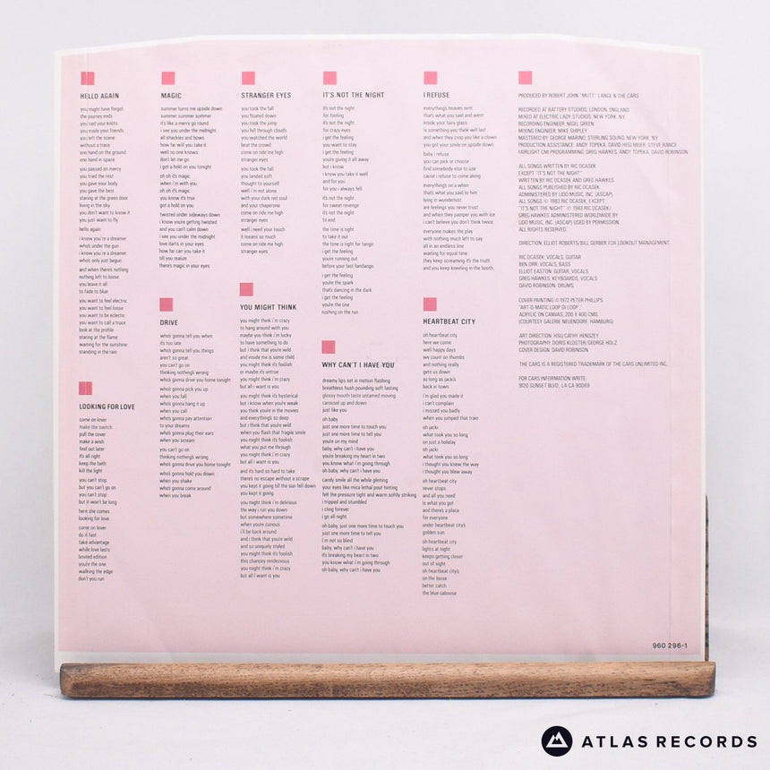 The Cars - Heartbeat City - Gatefold LP Vinyl Record - EX/EX