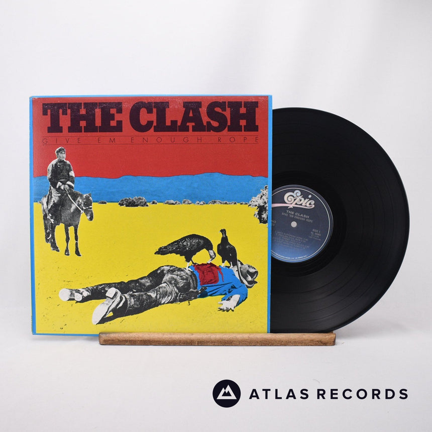 The Clash Give 'Em Enough Rope LP Vinyl Record - Front Cover & Record