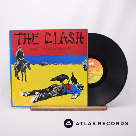 The Clash Give 'Em Enough Rope LP Vinyl Record - Front Cover & Record