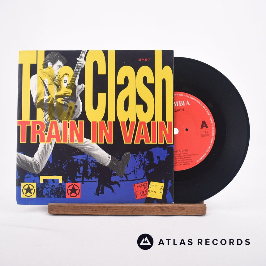 The Clash Train In Vain 7" Vinyl Record - Front Cover & Record