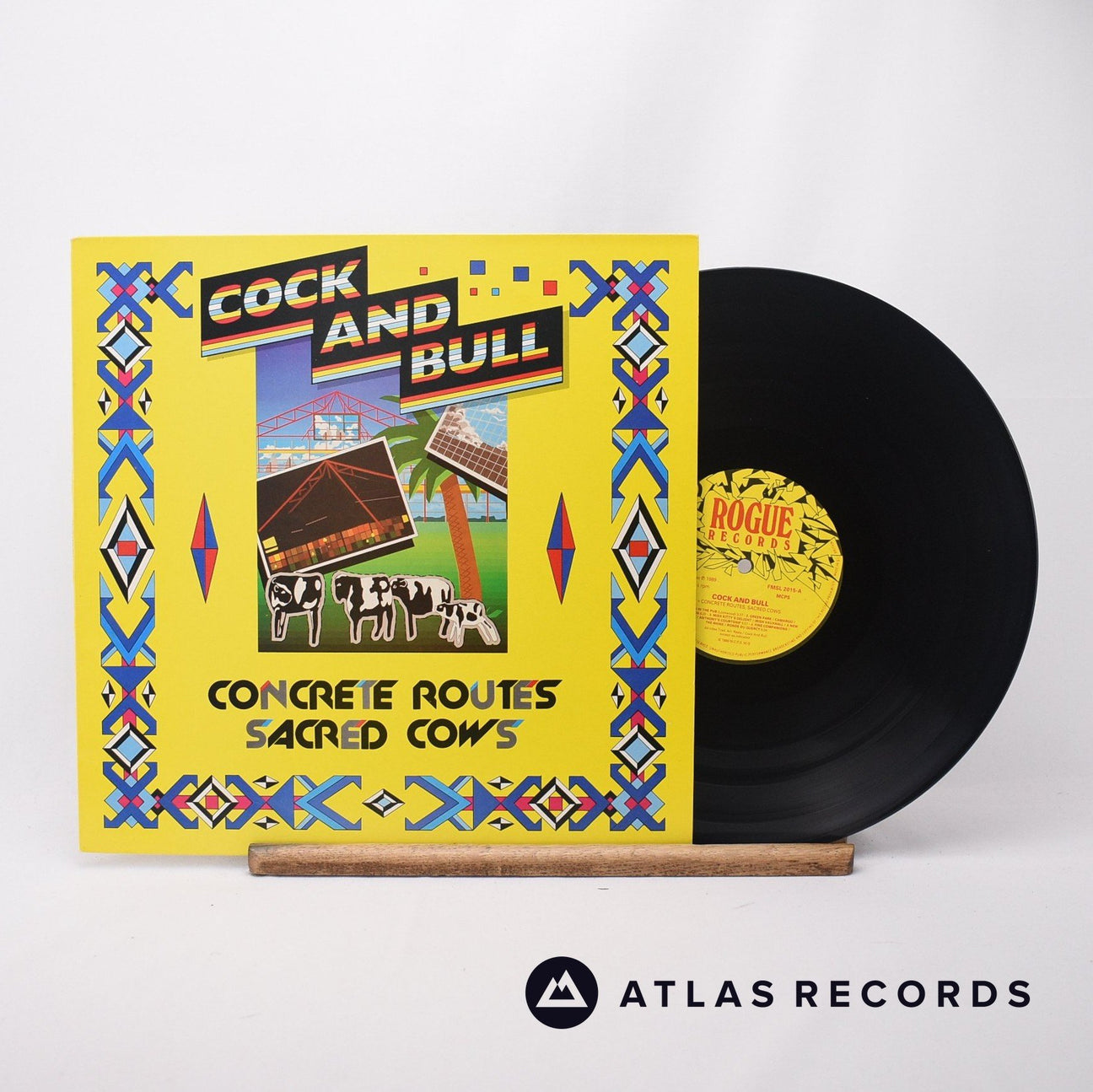 The Cock And Bull Band Concrete Routes, Sacred Cows LP Vinyl Record - Front Cover & Record