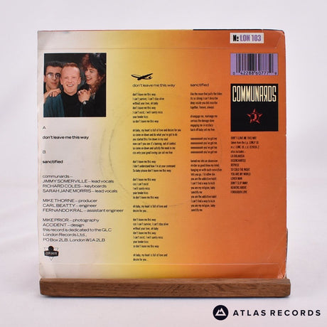 The Communards - Don't Leave Me This Way - 7" Vinyl Record - VG+/EX