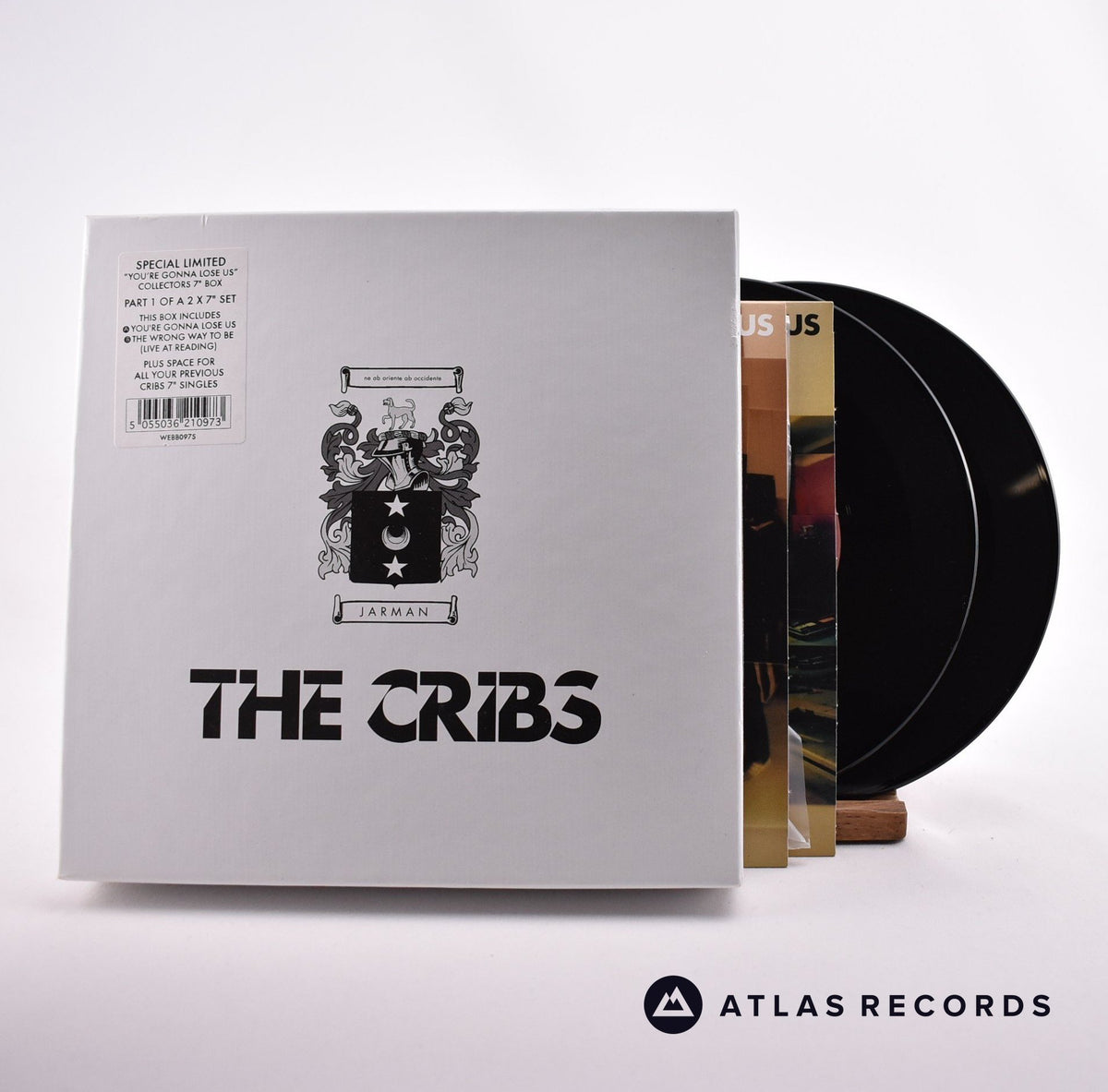 The Cribs Collectors Singles Box Set 2 x 7" Vinyl Record - Front Cover & Record