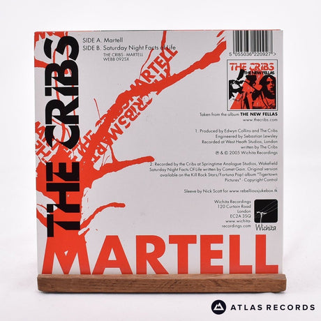 The Cribs - Martell - Red/White Splatter 7" Vinyl Record - NM/NM