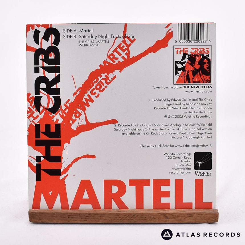 The Cribs - Martell - Red/White Splatter 7" Vinyl Record - NM/NM