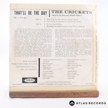 The Crickets - That'll Be The Day - 7" EP Vinyl Record - VG+/VG+