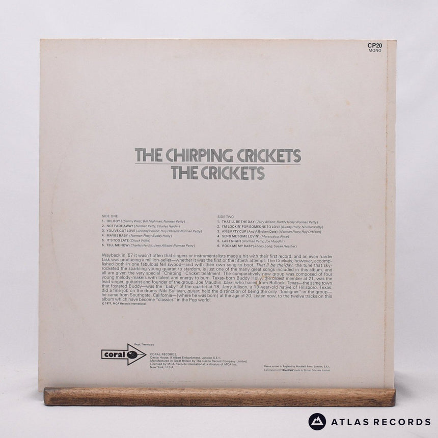 The Crickets - The "Chirping" Crickets - Reissue Mono LP Vinyl Record - EX/EX