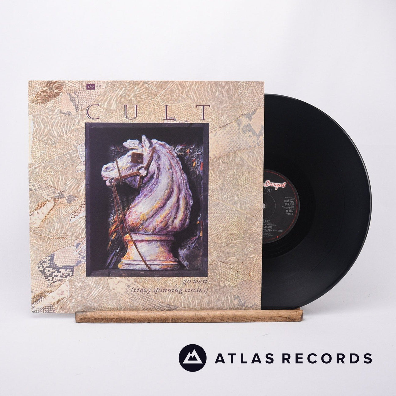 The Cult Go West 12" Vinyl Record - Front Cover & Record