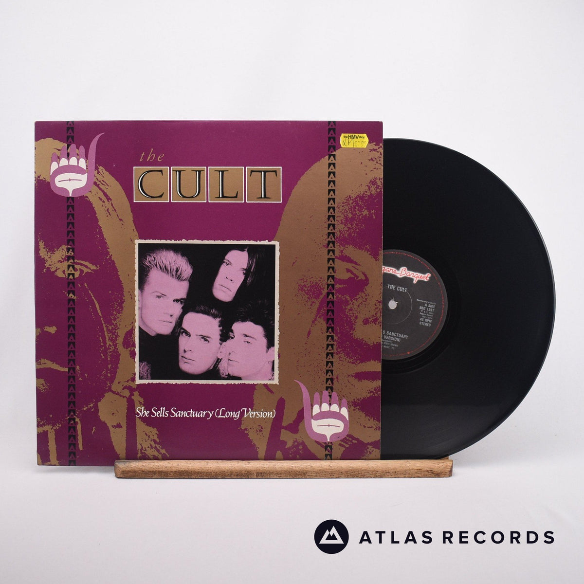 The Cult She Sells Sanctuary 12" Vinyl Record - Front Cover & Record