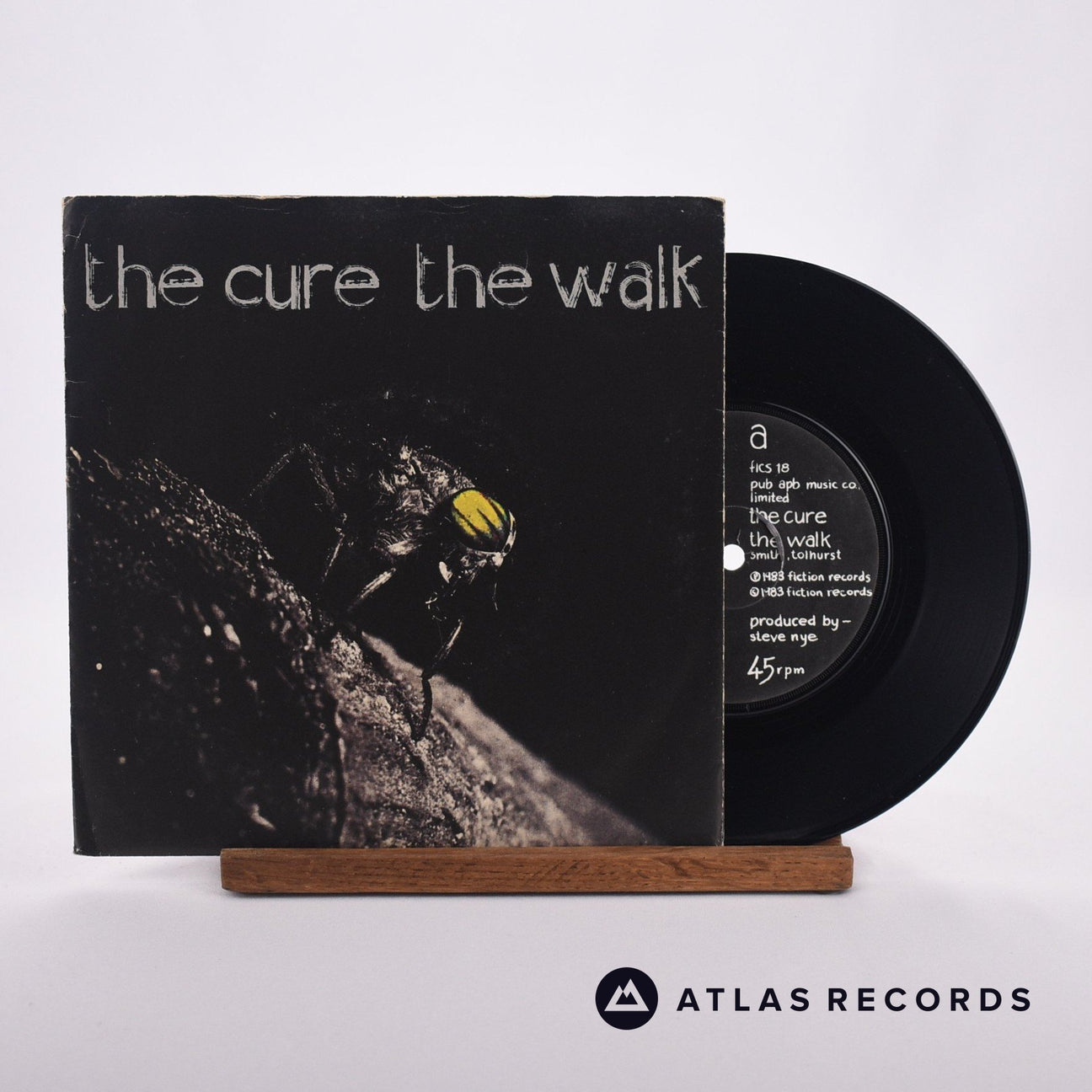 The Cure The Walk 7" Vinyl Record - Front Cover & Record