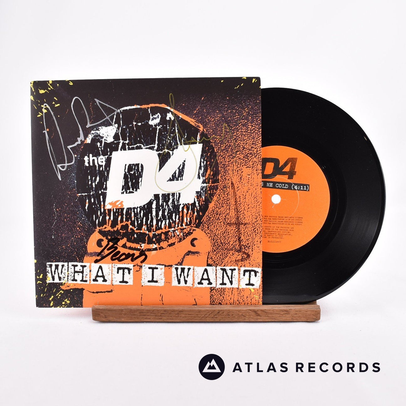 The D4 What I Want 7" Vinyl Record - Front Cover & Record