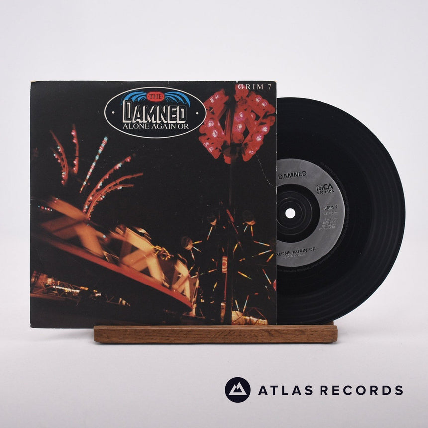 The Damned Alone Again Or 7" Vinyl Record - Front Cover & Record