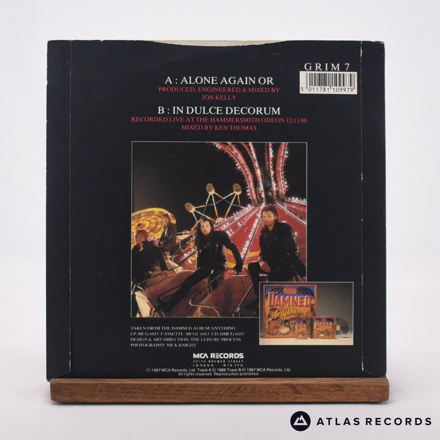 The Damned - Alone Again Or - 7" Vinyl Record - EX/VG