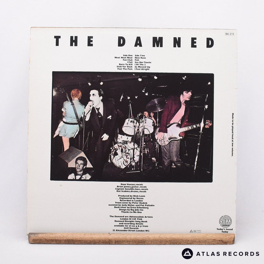 The Damned - Damned Damned Damned - Repress France A B LP Vinyl Record - EX/VG+