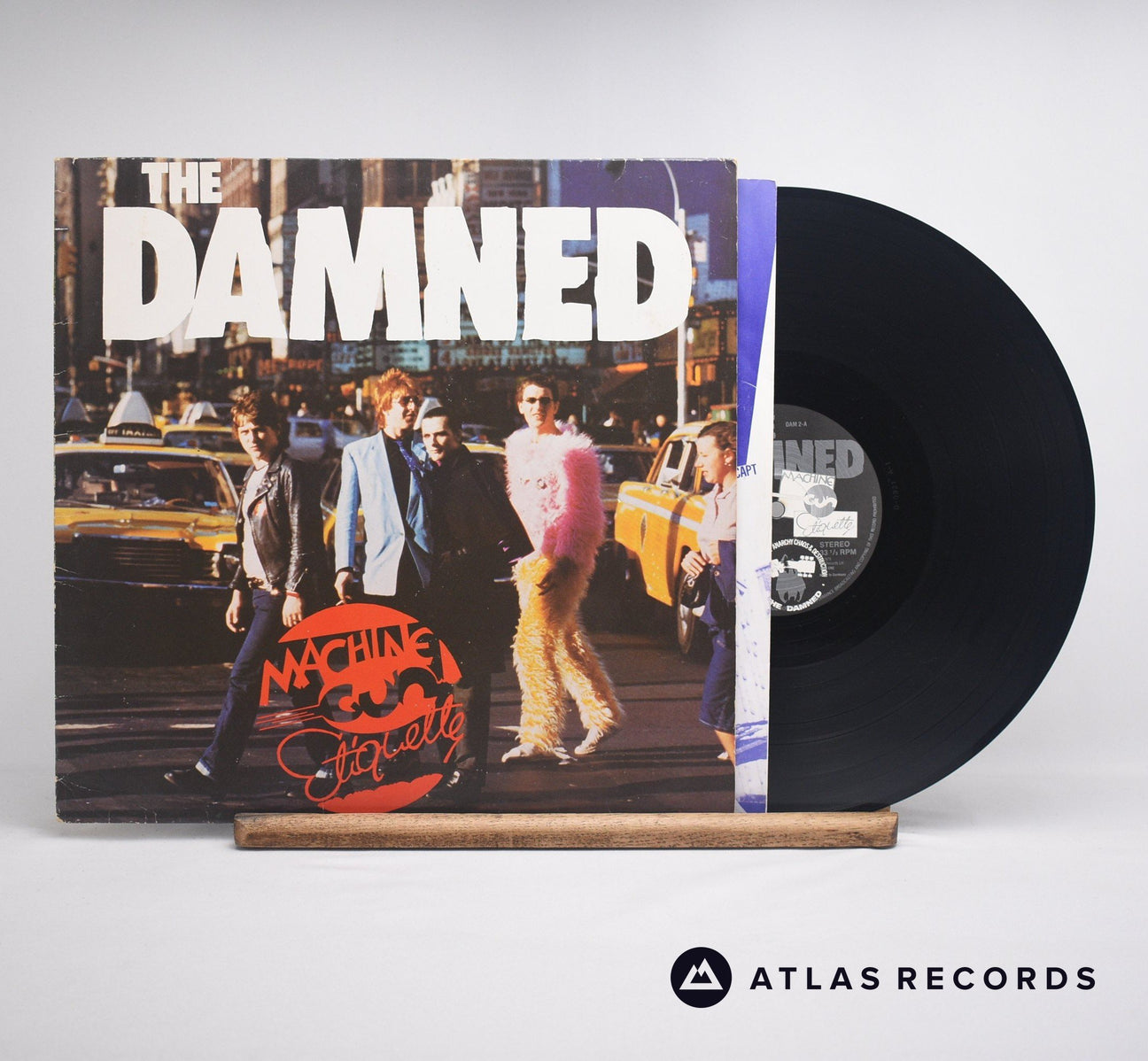 The Damned Machine Gun Etiquette LP Vinyl Record - Front Cover & Record